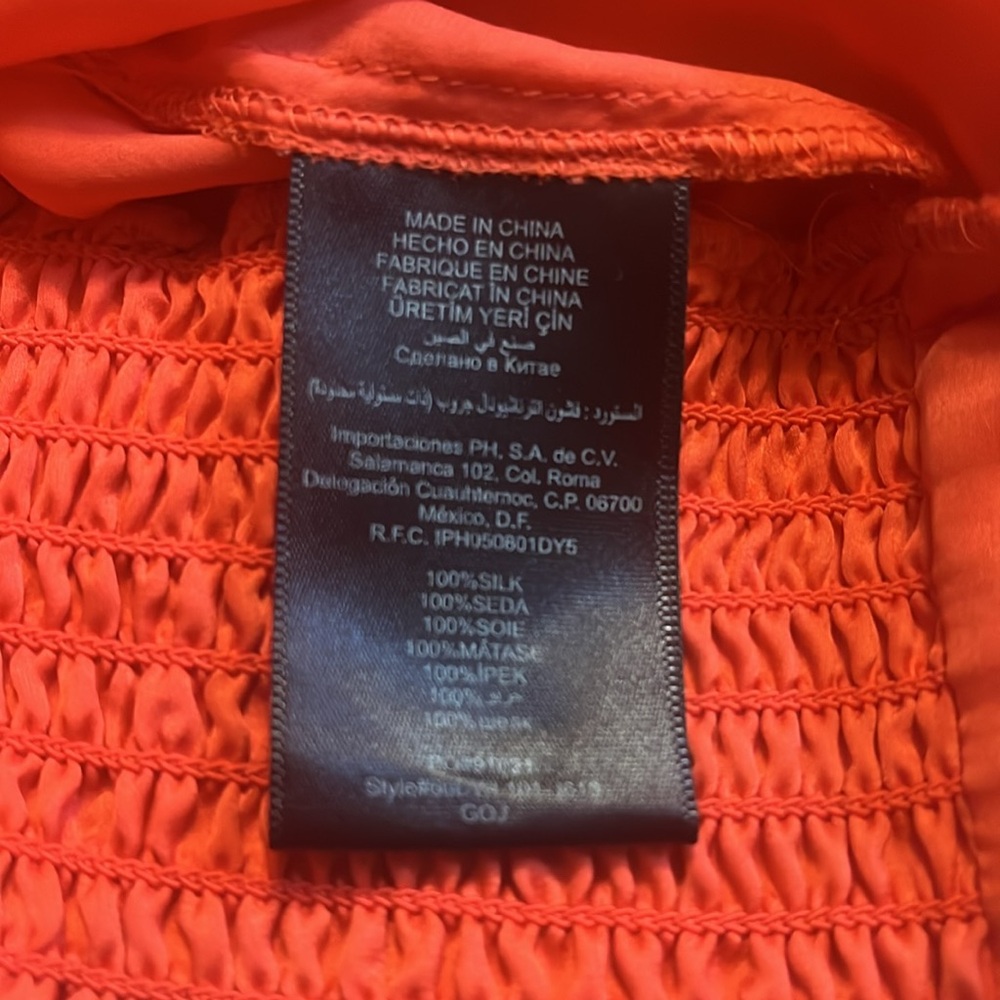 Bebe xs  Orange embellished silk halter tank top - Picture 7 of 7